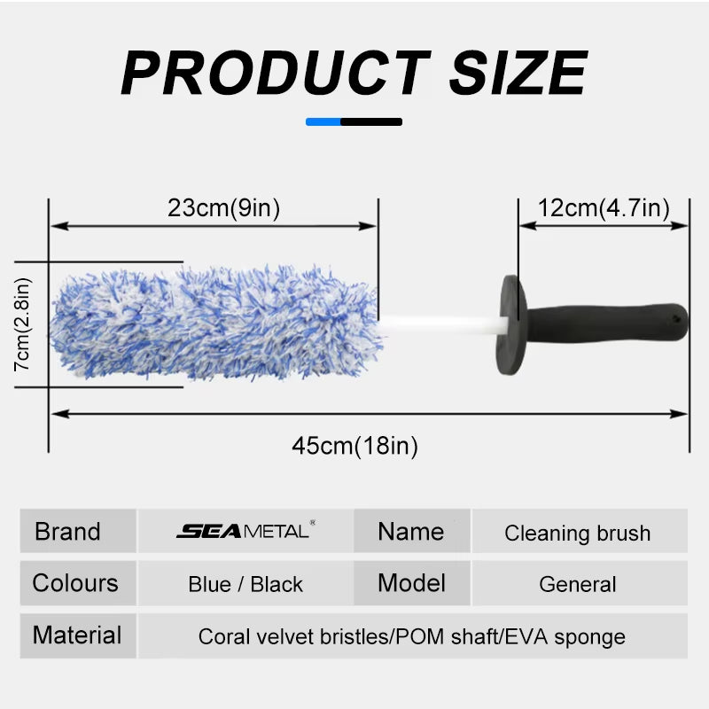 Car Wash Microfiber Wheels Brush Non-Slip Ultra Soft Car Cleaning Gloves Mitt Car Wheel Spokes Brushes Car Accessories
