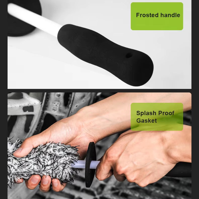 Car Wash Microfiber Wheels Brush Non-Slip Ultra Soft Car Cleaning Gloves Mitt Car Wheel Spokes Brushes Car Accessories